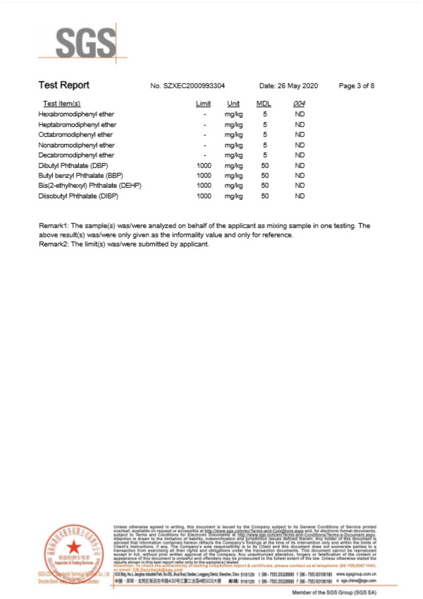 陶瓷管保險絲SGS認證報告3